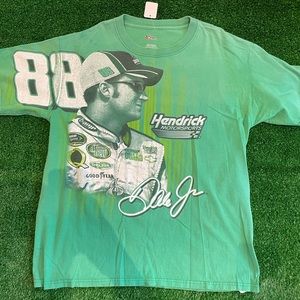 Y2K dale jr all over print nascar shirt